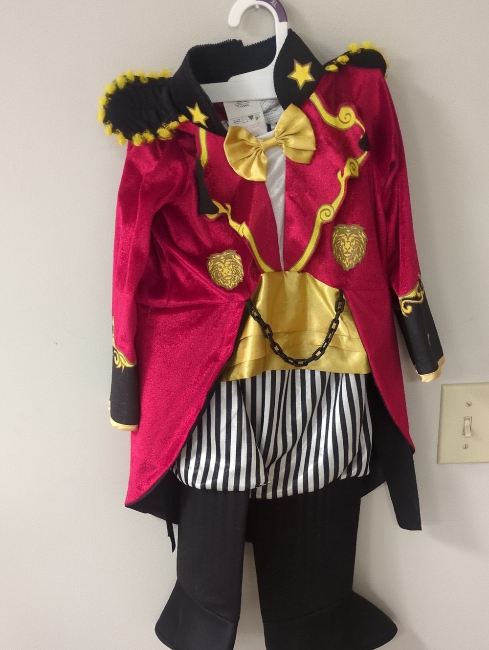 Rubie's Red and Gold Kids Ringmaster Costume with Black Accents